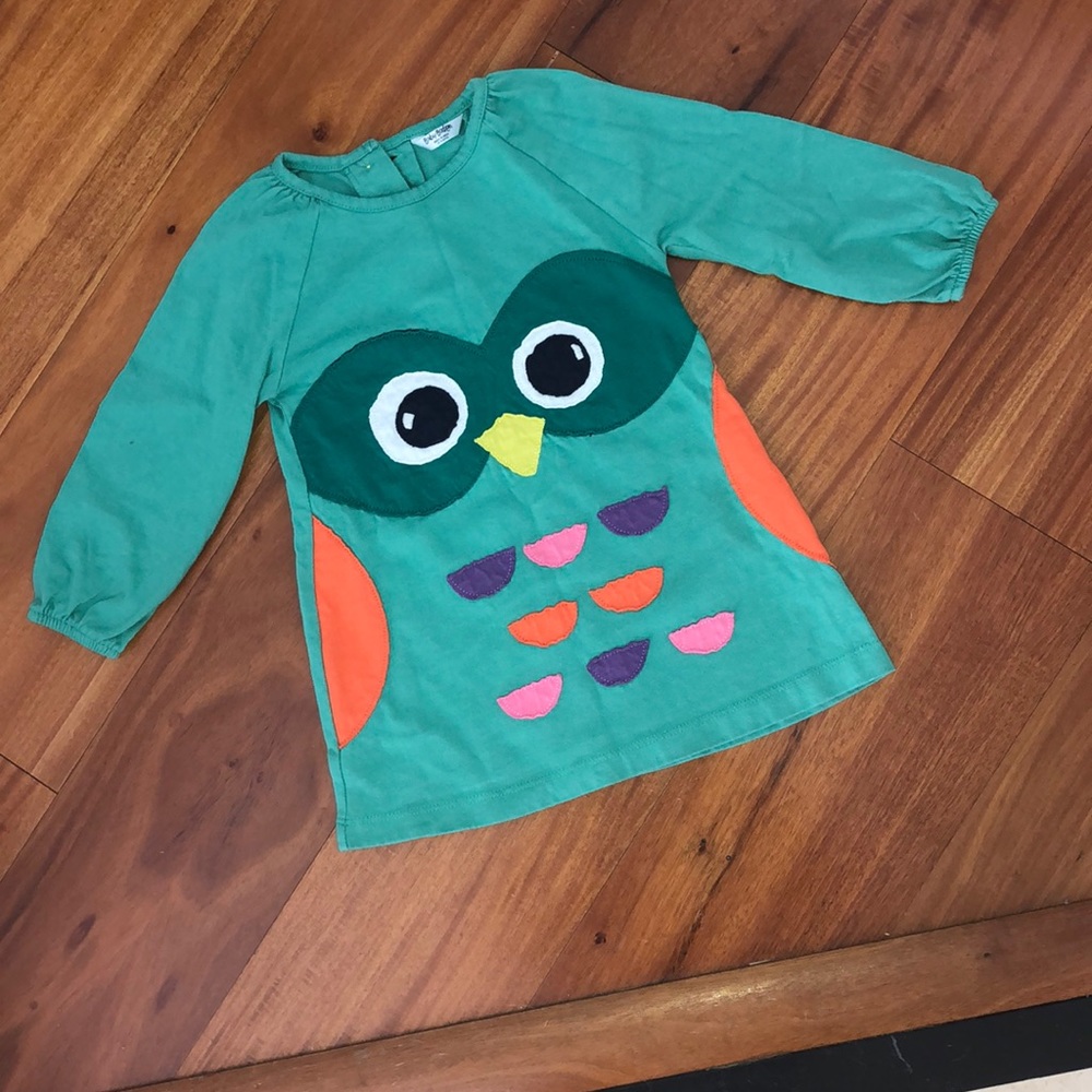 Baby Boden Green Owl Dress 💚🦉